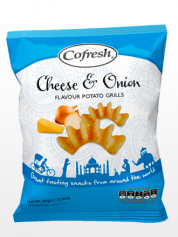 Chips de Patata Asada al Grill con Queso y Cebolla