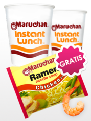 2+1 Ramen Maruchan Cup Gambas (GRATIS! Ramen Bolsa)