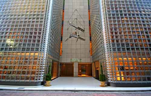 El edificio Maison Hermès de Ginza