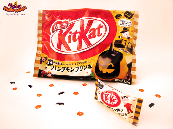 Combini Lovers: Kit Kat de Pudding de Calabaza. Edición Halloween.