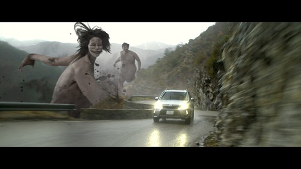 Los espectaculares "Titanes" de imagen real del anuncio del "SUBARU Forester"