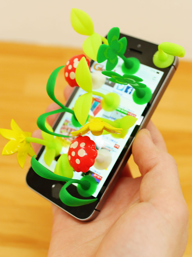 Nuevo invento japonés: Plantas y setas por todas  partes…Hasta en el iPhone